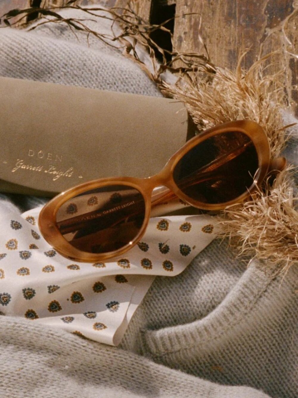 NEW Dôen By Garrett Leight Ingénue Sunglasses in Ember Tortoise
